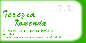 terezia komenda business card